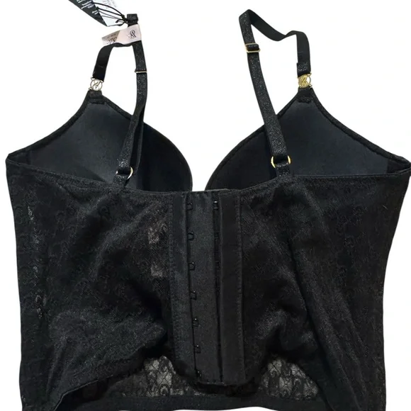 Victoria's Secret Black Lace Longline Bra - Picture 2 of 4